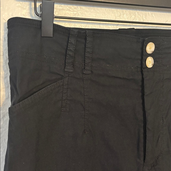 Anthropologie ankle length wide leg stretch Black Trousers 30 - Picture 3 of 9